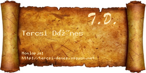 Tercsi Dénes névjegykártya